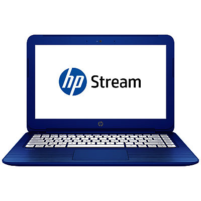 HP Stream 13-c100na Laptop, Intel Celeron, 2GB RAM, 32GB eMMC, 13.3, Cobalt Blue